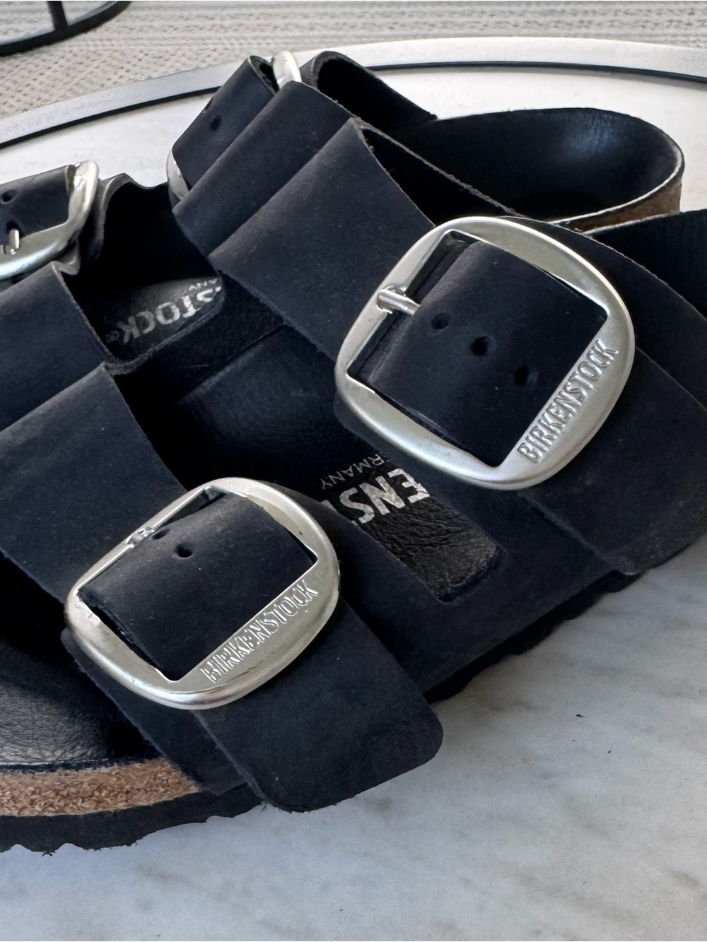 Birkenstock Black Arizona Big Buckle Sandals 37